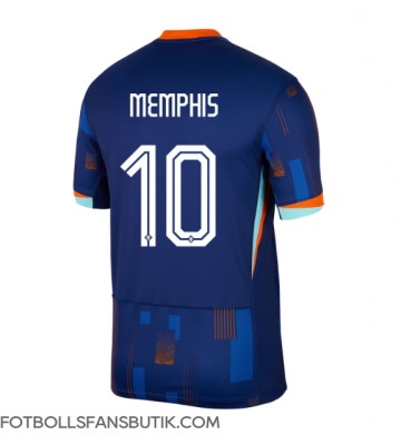 Nederländerna Memphis Depay #10 Replika Bortatröja EM 2024 Kortärmad